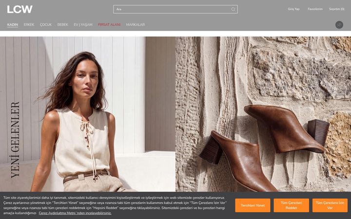 Screenshot von lcw.com