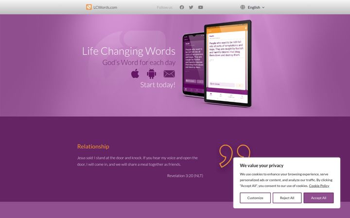 Screenshot of lcwords.com