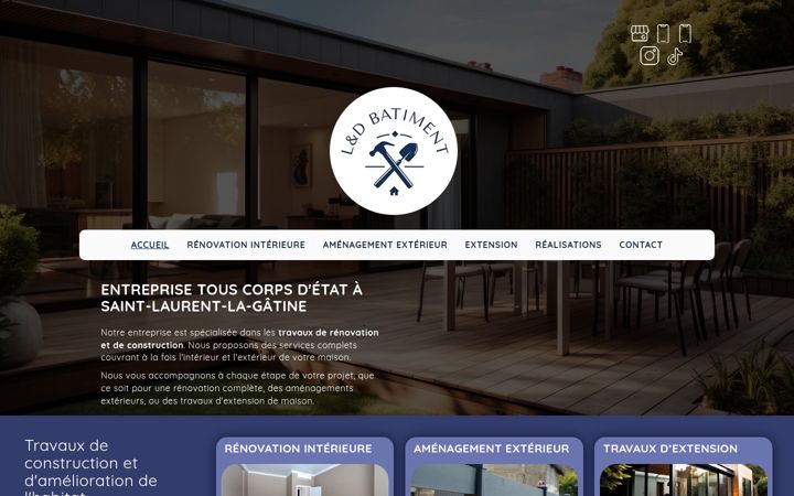 Screenshot of ld-batiment.fr