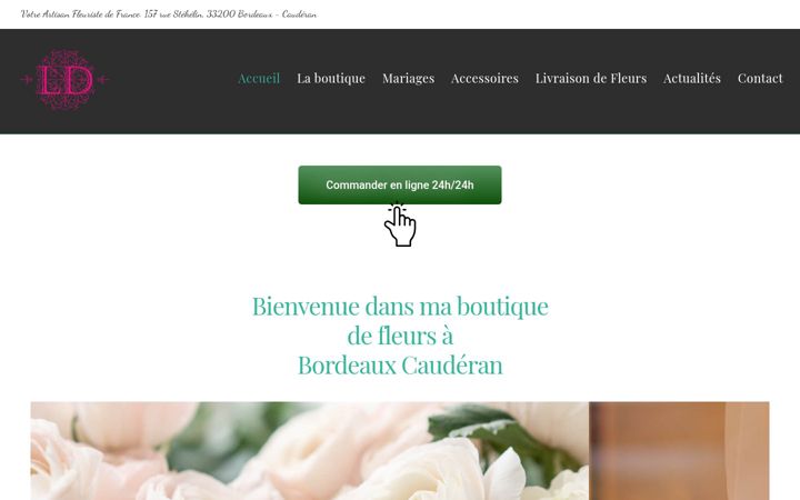 Screenshot of ld-fleuriste-bordeaux.fr