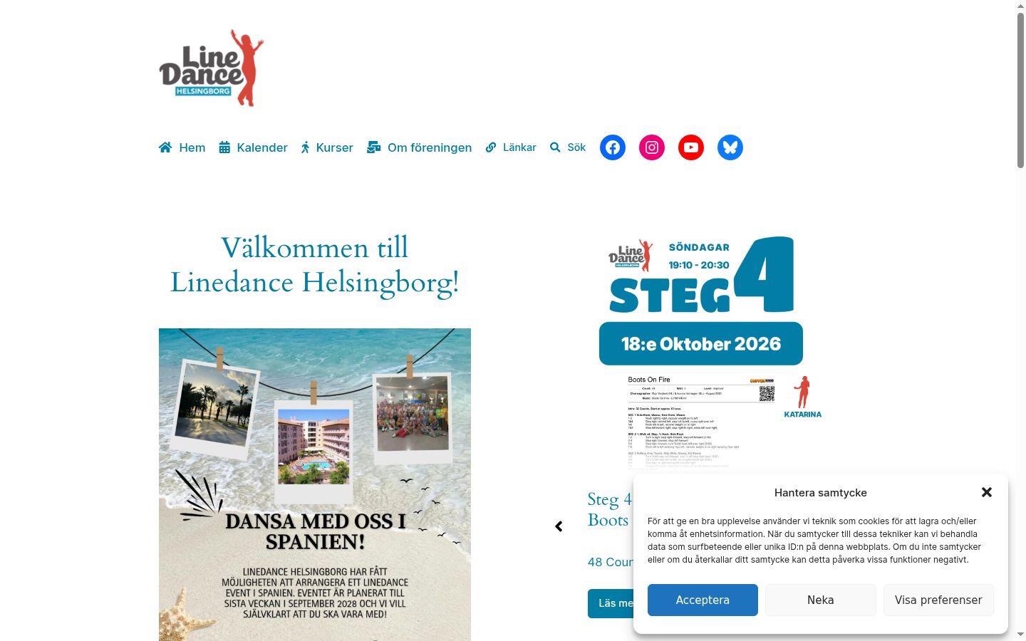 Skærmbillede af samtykkebanneret, som det blev vist før nogen interaktion