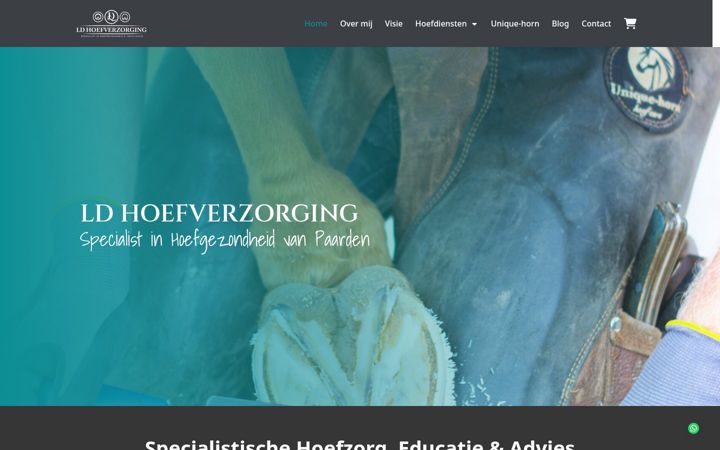 Screenshot of ld-hoefverzorging.nl