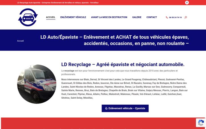 Screenshot of ld-recyclage-auto.fr