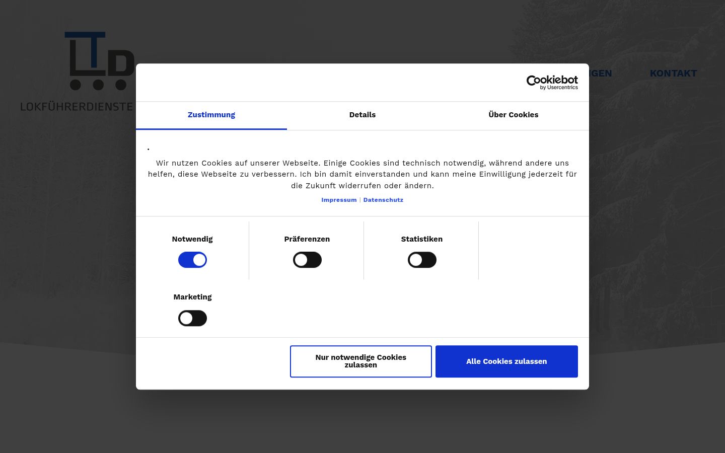 Screenshot tal-banner tal-kunsens muri qabel kwalunkwe interazzjoni