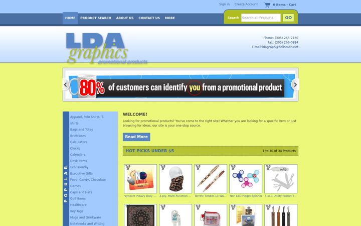 Screenshot of lda-graphics.com