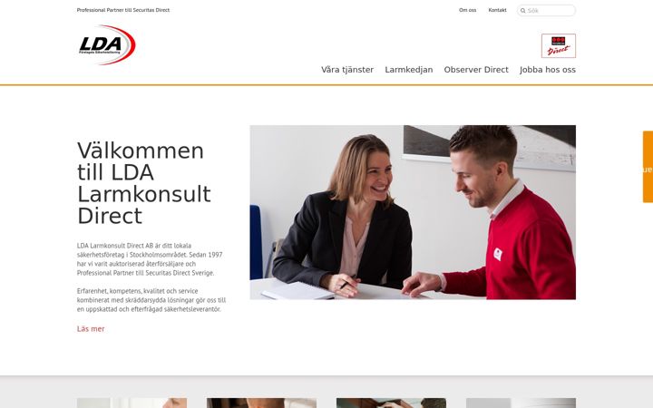 Screenshot of lda.se