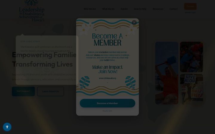 Screenshot of ldahawaii.org