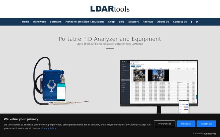 Screenshot of ldartools.com