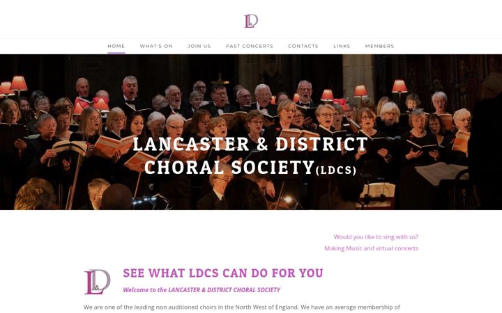 Screenshot of ldcs-choral.org.uk