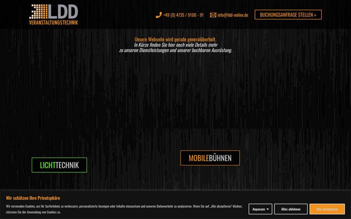 Screenshot of ldd-veranstaltungstechnik.de