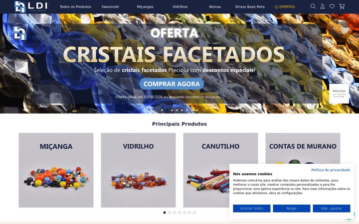 Screenshot of ldicristais.com.br