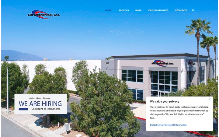 Screenshot of ldimechanical.com