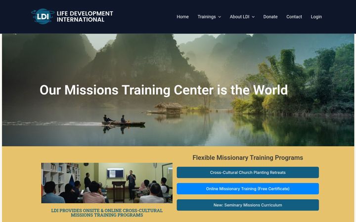 Screenshot of ldiministries.org