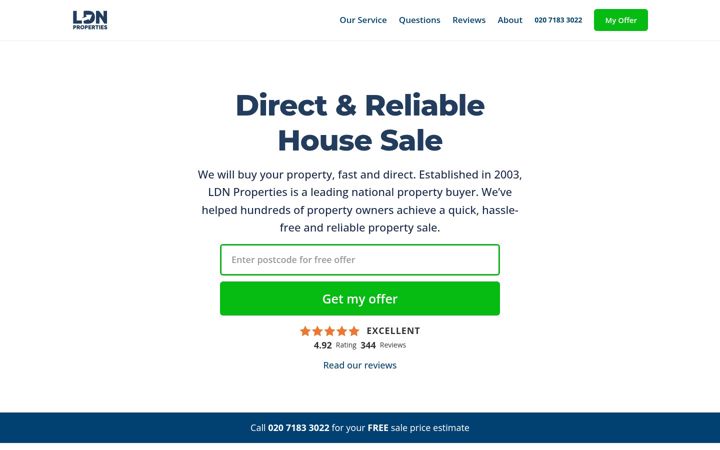 Screenshot of ldn-properties.co.uk