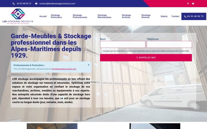 Screenshot of ldr-stockage.fr