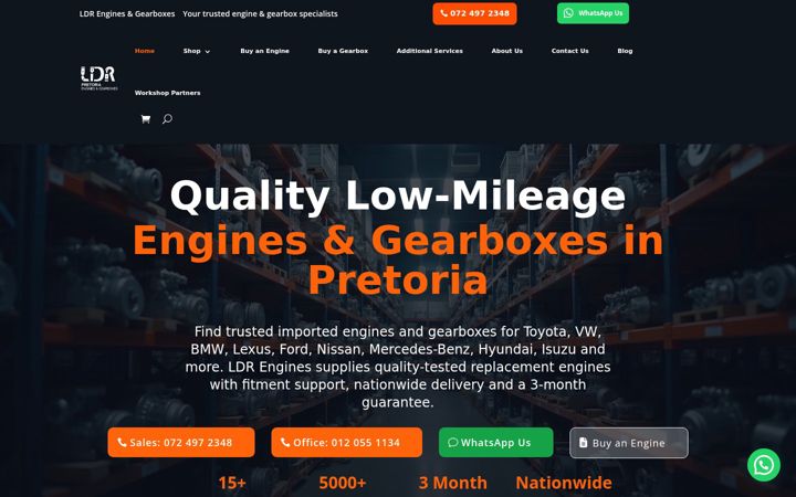 Screenshot of ldrpretoria.co.za