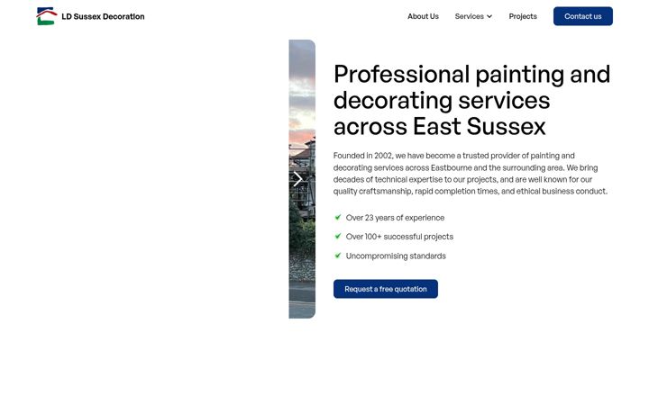 Screenshot of ldsussexdecoration.co.uk