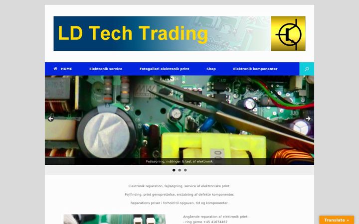 Screenshot of ldtechtrading.dk