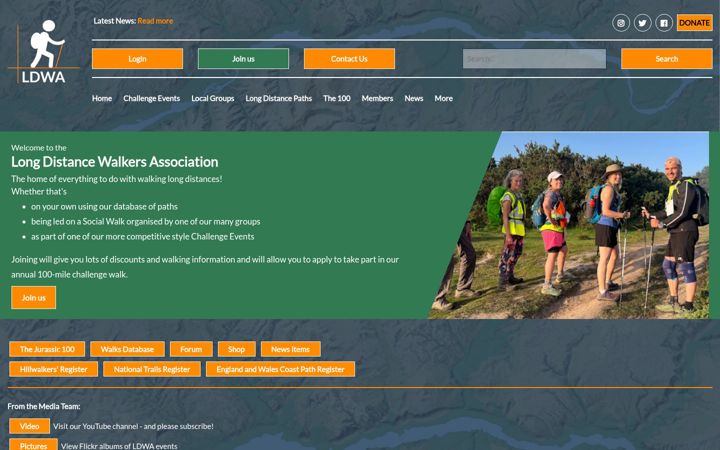 Screenshot of ldwa.org.uk