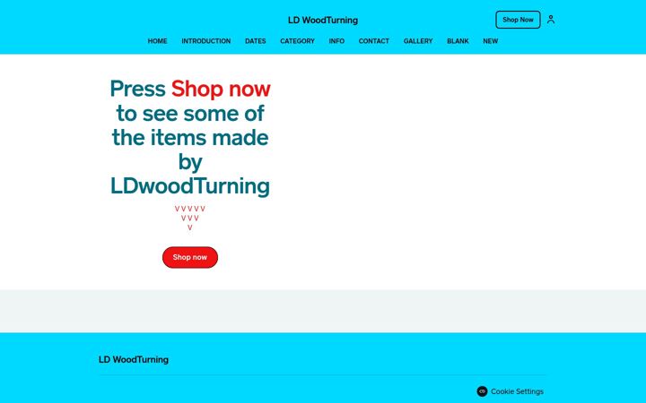 Screenshot of ldwoodturning.co.uk