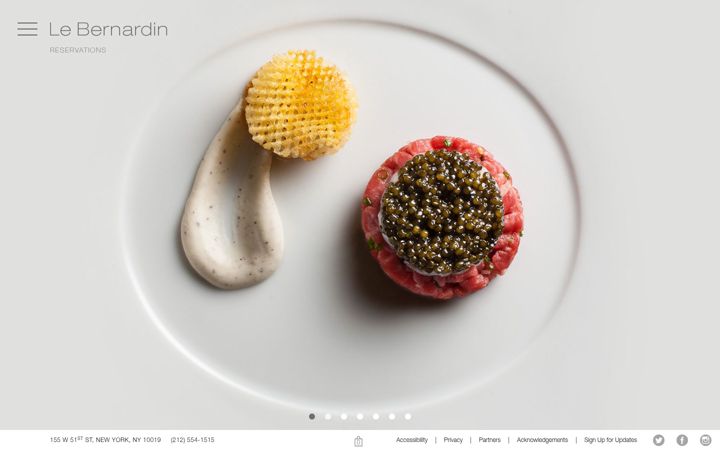 Posnetek zaslona le-bernardin.com
