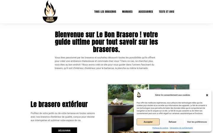 Screenshot of le-bon-brasero.com