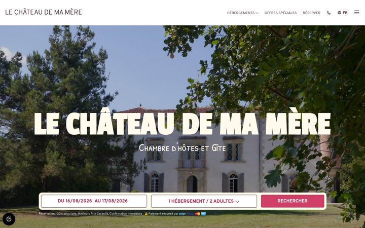 Screenshot of le-chateau-de-ma-mere.com