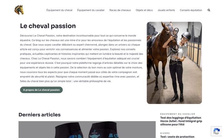 Screenshot of le-cheval.fr