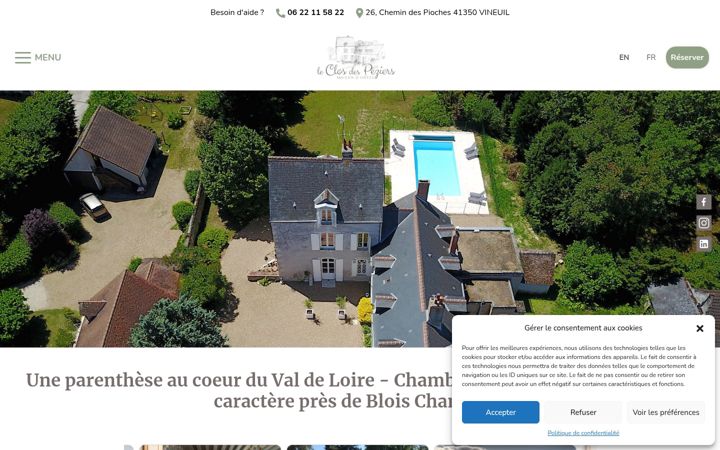 Screenshot of le-clos-des-peziers.com