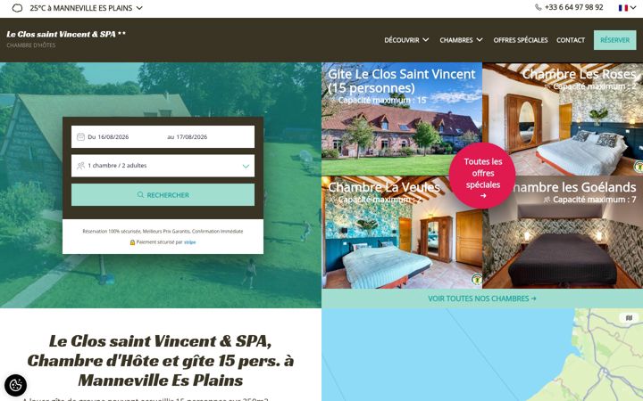 Screenshot of le-clos-saint-vincent.com