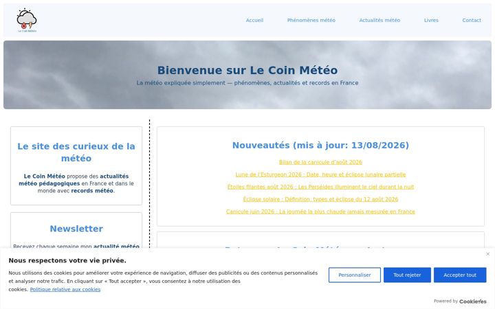 Screenshot of le-coin-meteo.com