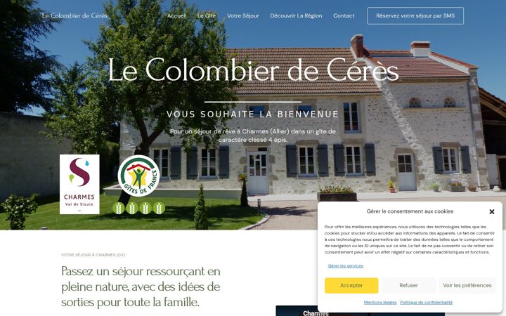 Screenshot of le-colombier-de-ceres.fr