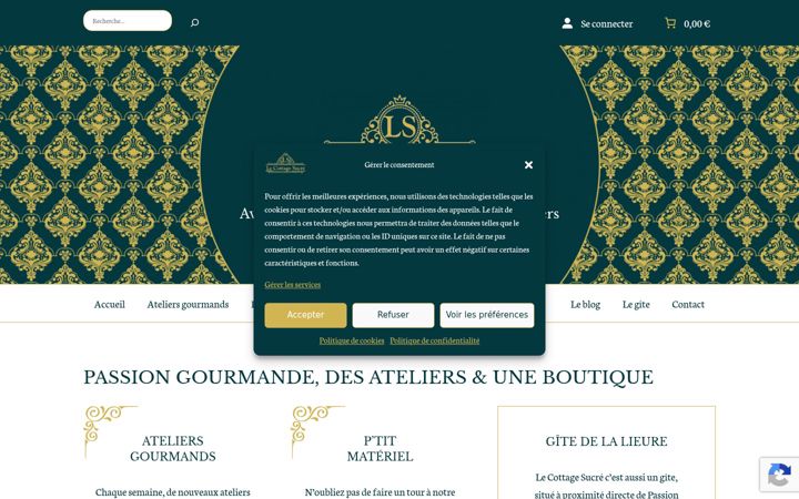 Screenshot of le-cottage-sucre.fr