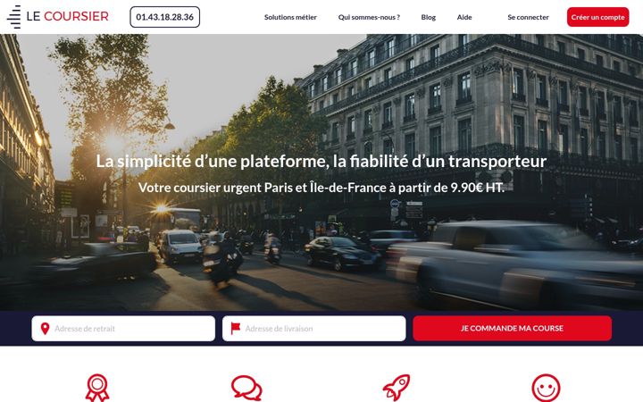 Screenshot of le-coursier.fr