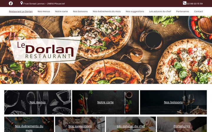 Screenshot of le-dorlan-restaurant-plouarzel.fr