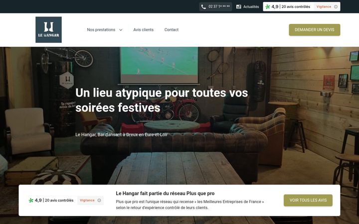 Screenshot of le-hangar-dreux.fr