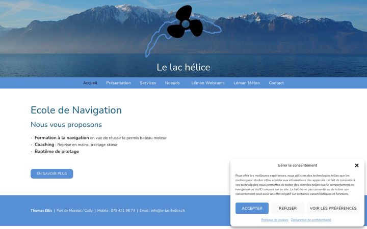 Screenshot of le-lac-helice.ch