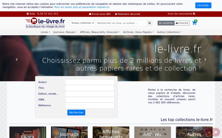 Screenshot of le-livre.fr