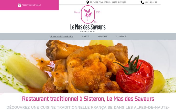 Screenshot of le-mas-des-saveurs.fr