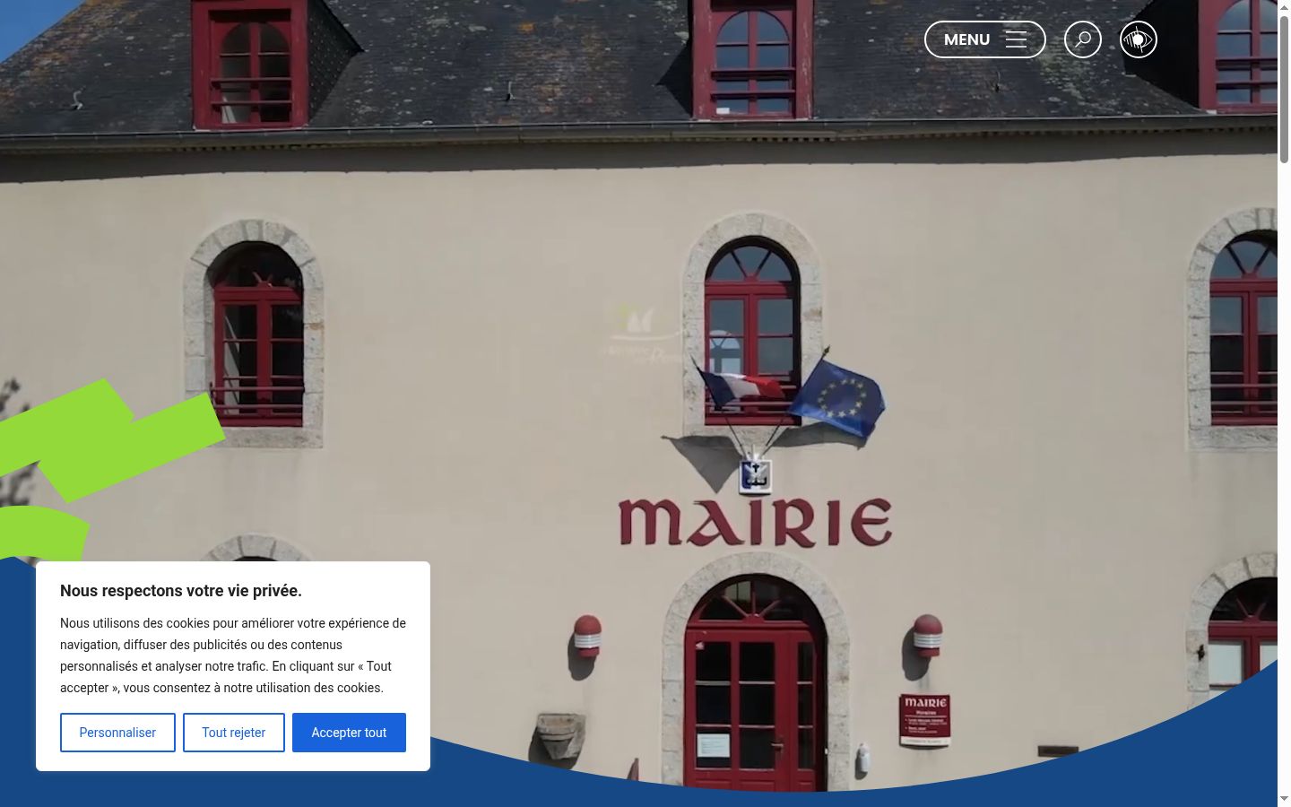 Sutikimo reklamjuostės, rodytos prieš bet kokią sąveiką, ekrano kopija