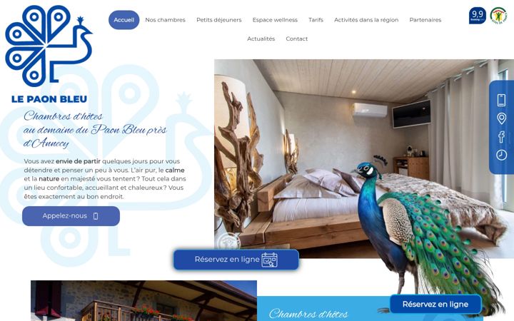 Screenshot of le-paon-bleu.com