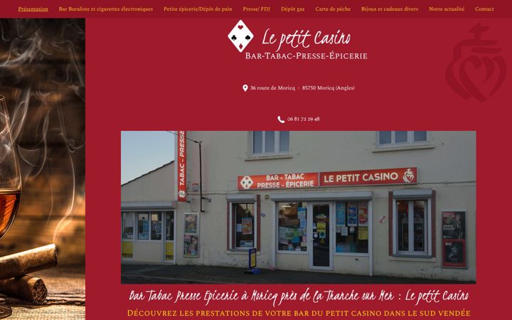 Screenshot of le-petit-casino-moricq.fr