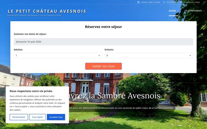 Screenshot of le-petit-chateau-avesnois.fr