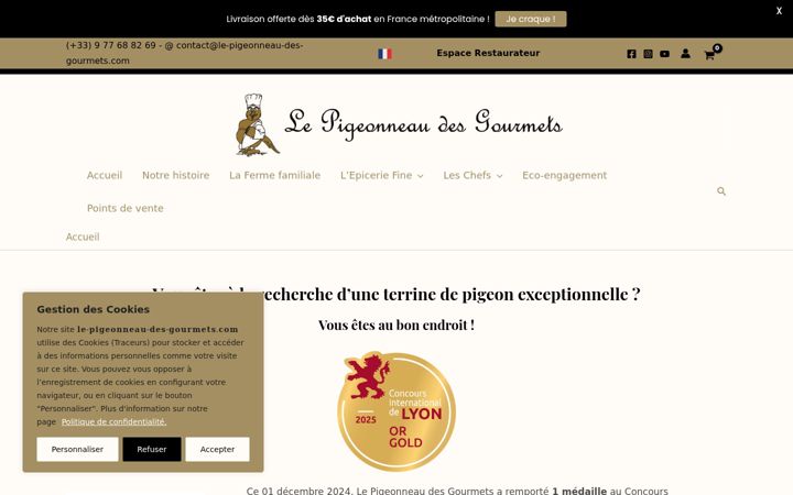 Screenshot of le-pigeonneau-des-gourmets.com