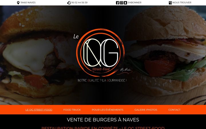 Screenshot of le-qg-street-food.com