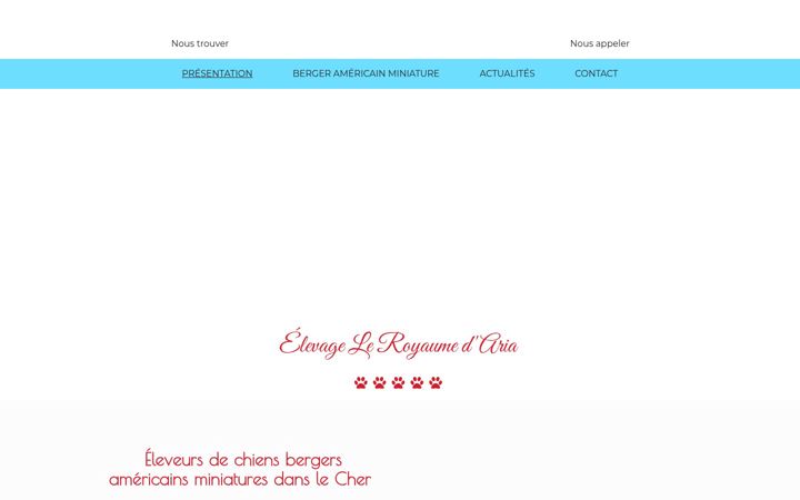 Screenshot of le-royaume-d-aria.fr