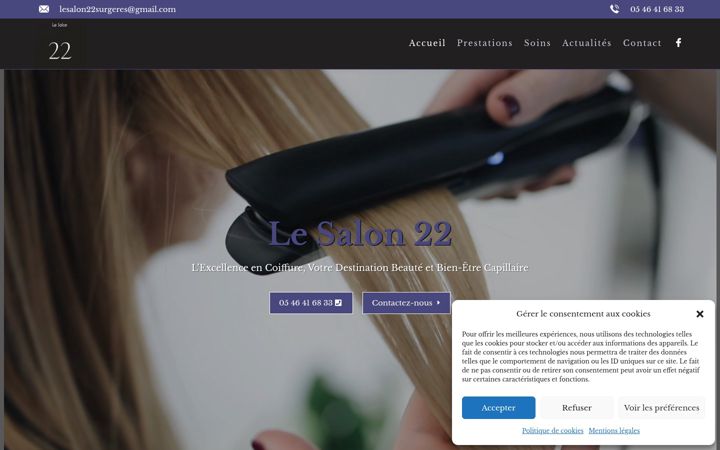 Screenshot of le-salon22-coiffure.fr