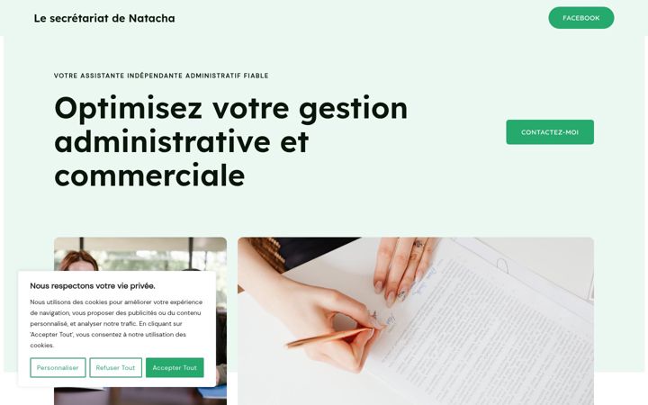 Screenshot of le-secretariat-de-natacha.fr