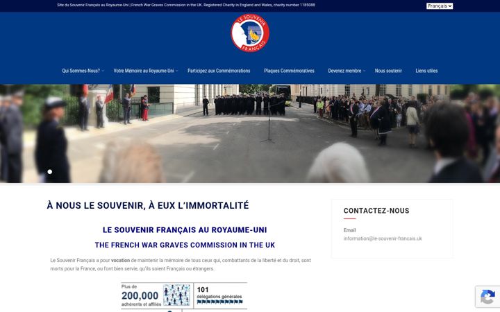 Screenshot of le-souvenir-francais.uk