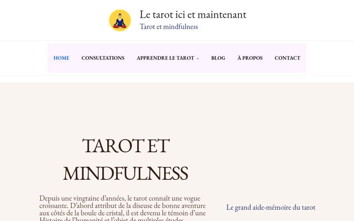 Screenshot of le-tarot-ici-et-maintenant.fr